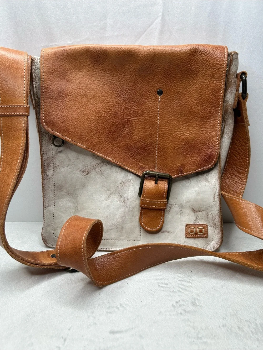 Bed Stu Venice Beach Rustic Leather Buckled Crossbody Bag
